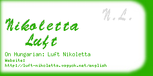 nikoletta luft business card